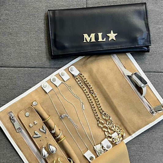 Joyero de Viaje Elegante – Material Sintético con Interior de Terciopelo