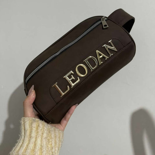 Neceser para Hombre | Vinipiel Tipo Gamuza con Interior de Terciopelo