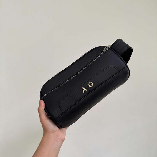 Neceser para Hombre | Vinipiel Tipo Gamuza con Interior de Terciopelo